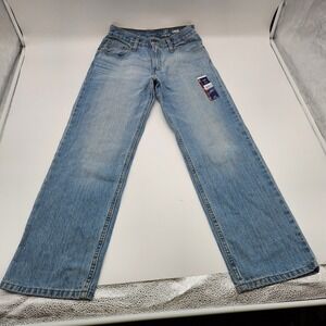 George Mens Jeans Loose Fit Light Wash Denim Pants Size 29x30